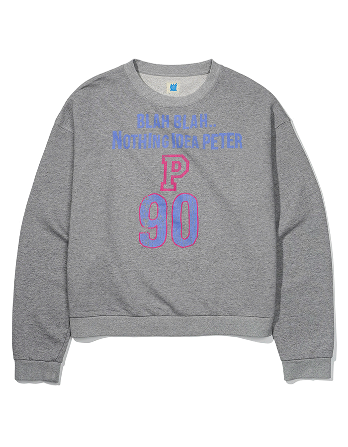 MY NAME IS PETER 25SS BLAH BLAH SWEATSHIRT - GRAY