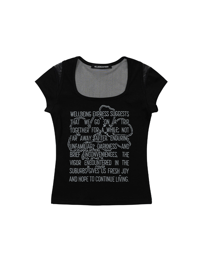 웰빙익스프레스 25SS Mesh Point Half Sleeve Black