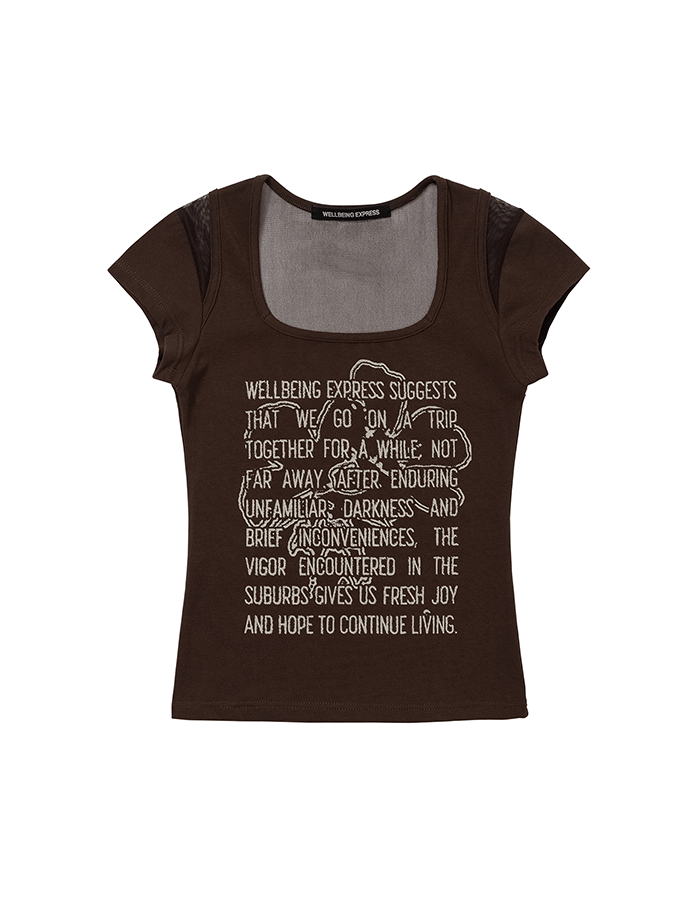 웰빙익스프레스 25SS Mesh Point Half Sleeve Brown
