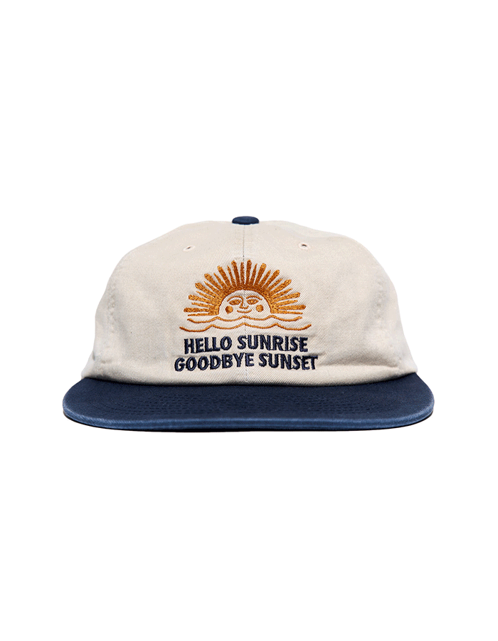 헬로선라이즈 HS 90s Logo 6Panel Cap_Beige&Navy