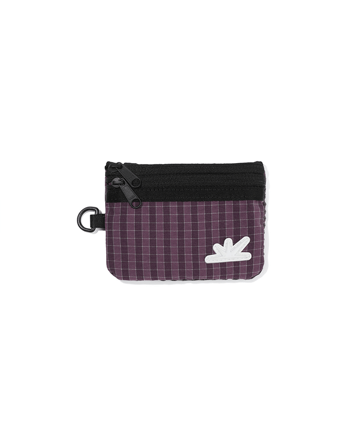 SUNLOVE Zip Card Pouch Purple Grid