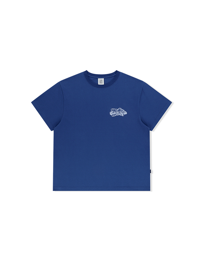 예스아이씨 25SS Y.E.S Fish Born Tee Cobalt Blue