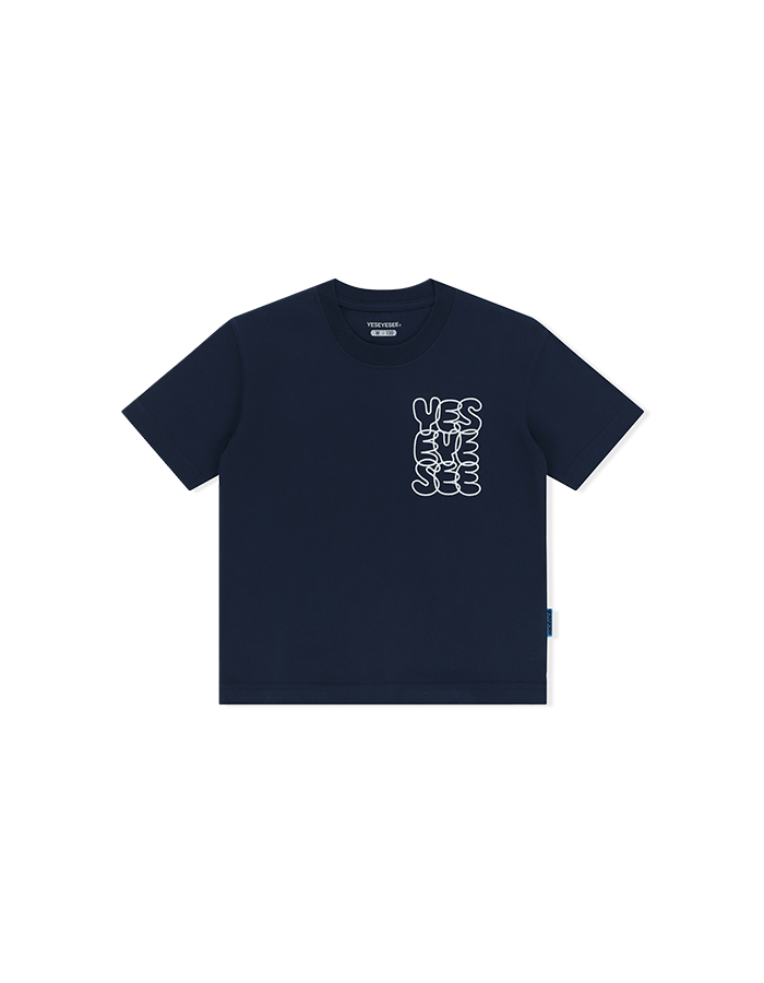 예스아이씨 25SS C-Logo Kids Tee Navy