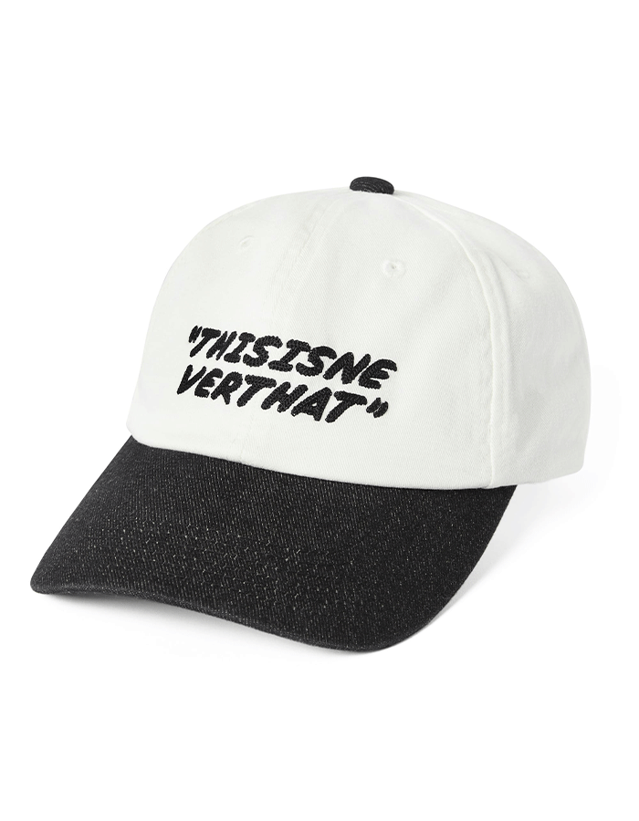 디스이즈네버댓 25S/S Visor Denim Cap White/Black