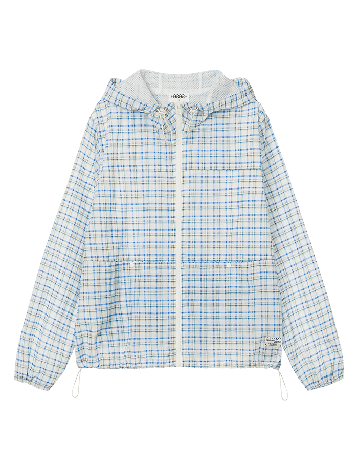 [AEAE] 25SS CHECK HOOD JUMPER [WHITE]