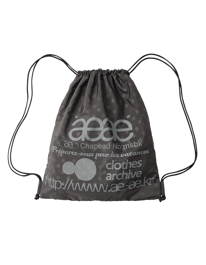 [AEAE] 25SS WEB LOGO DOT GYM SACK [GREY]