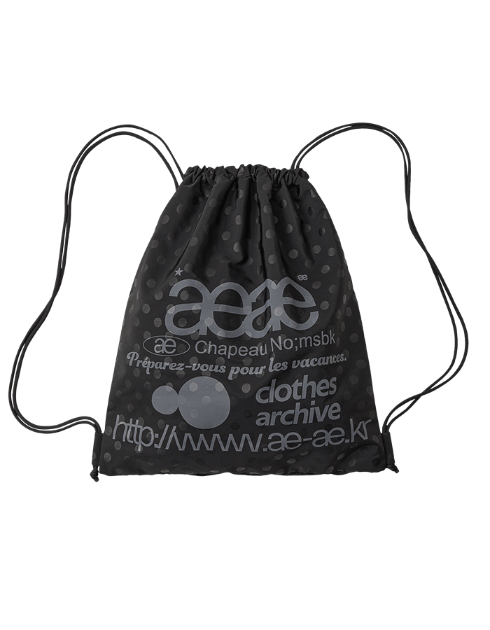 [AEAE] 25SS WEB LOGO DOT GYM SACK [BLACK]
