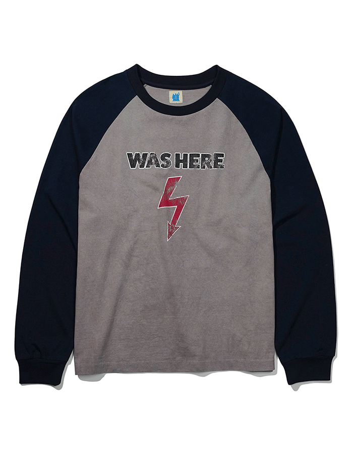 MY NAME IS PETER 25SS WAS HERE T-SHIRTS - LIGHT GRAY & NAVY
