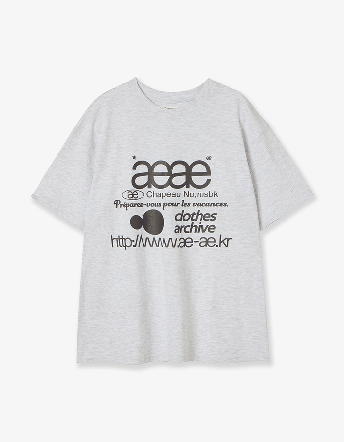 [AEAE] 25SS WEB LOGO T-SHIRTS [LIGHT GREY]
