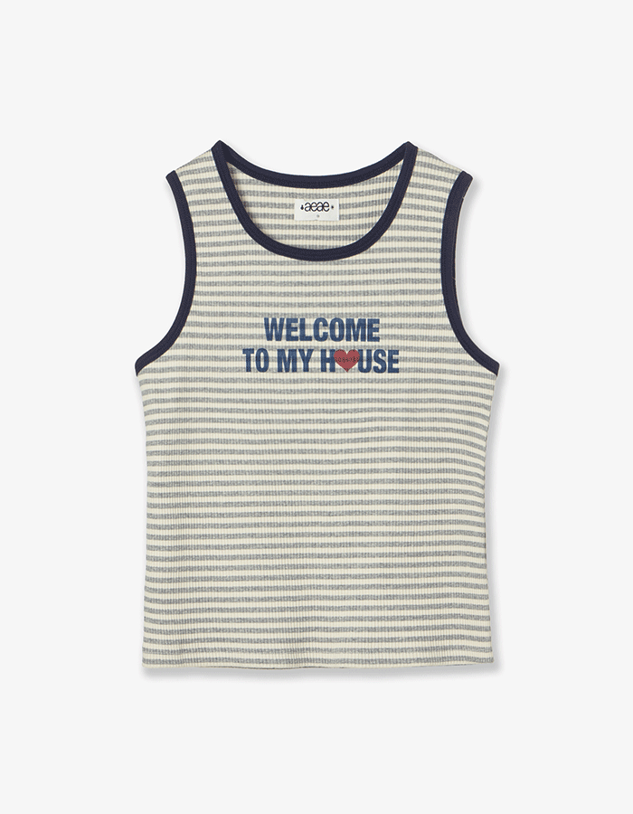[AEAE] 25SS WELCOME TO MY HOUSE SLEEVELESS [MELANGE GREY]