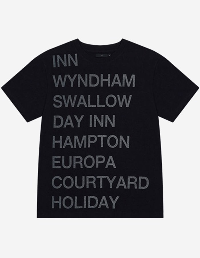 사파리스팟 HIGHWAY INN TEE (BLACK/WHITE)