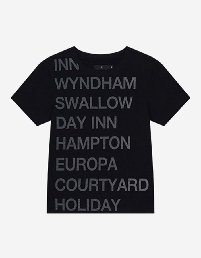 사파리스팟  1/2 HIGHWAY INN TEE (BLACK/WHITE)