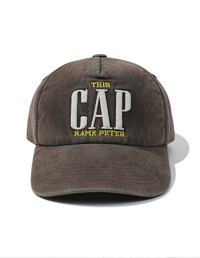 MY NAME IS PETER 5-PANEL THIS 'CAP' - CHARCOAL