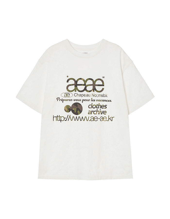 [AEAE] WEB LOGO T-SHIRTS [WHITE/CAMO]