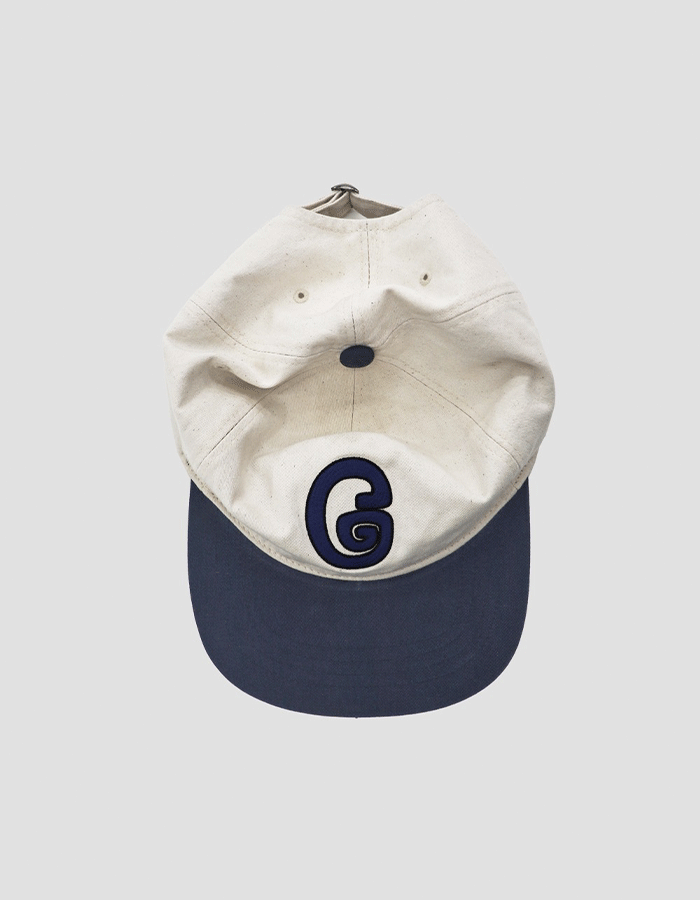 1011 Gallery G Logo Ball Cap - Cream/Navy