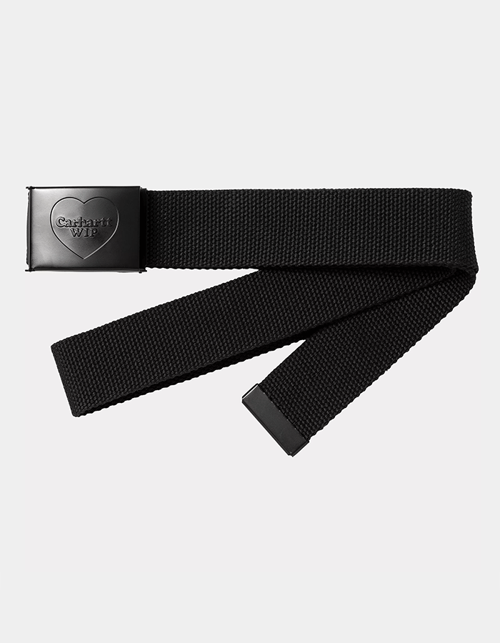 칼하트WIP HEART CLIP BELT BLACK/BLACK