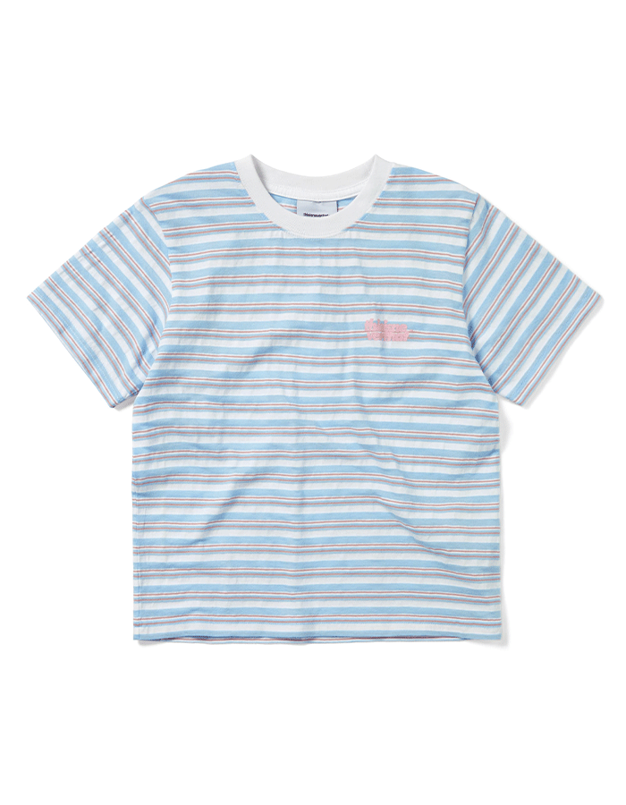 디스이즈네버댓 Striped W Tee Light White