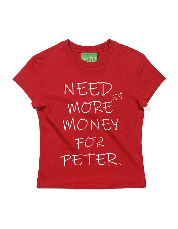 MY NAME IS PETER (W) MONEY T-SHIRTS - RED