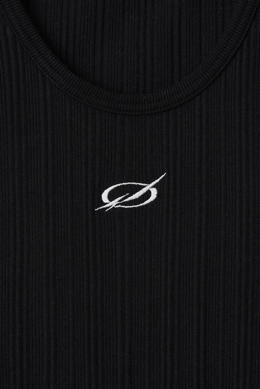 Irregular Logo embroidery Logo Sleeveless - Black