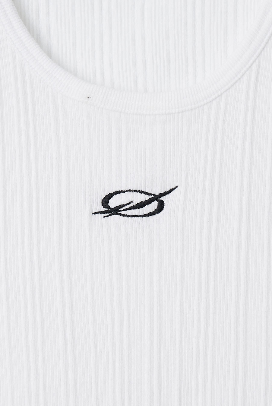 Irregular Logo embroidery Logo Sleeveless - White