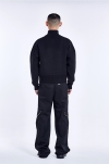 Snap zipper pocket pants - Black