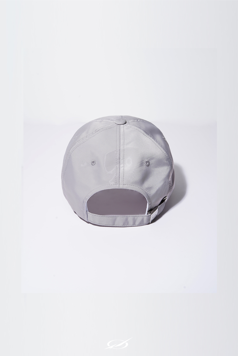 SHINY LOGO EMBROIDERY CAP - LIGHT GREY