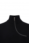 Curved zipper knit - Black