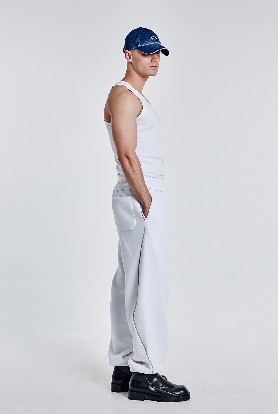 Tunnel Lining sweatpants - White