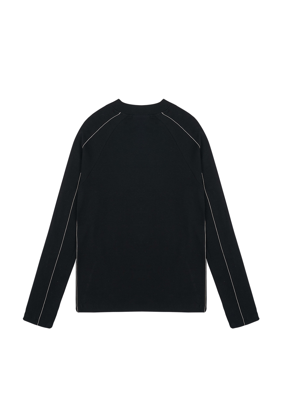 Piping Mock neck top - Black