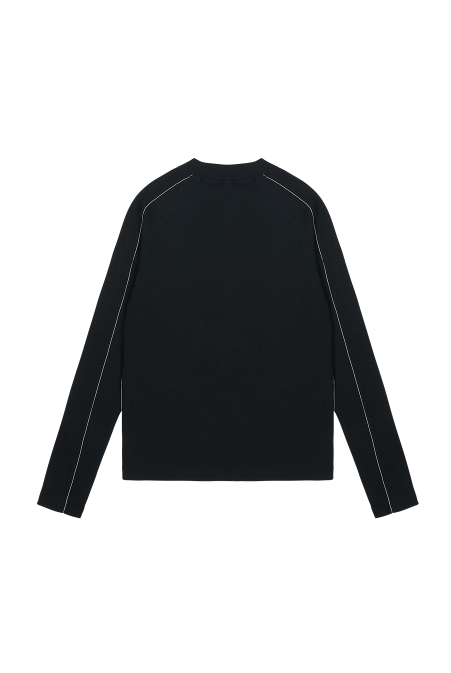 Piping Mock neck top - Black