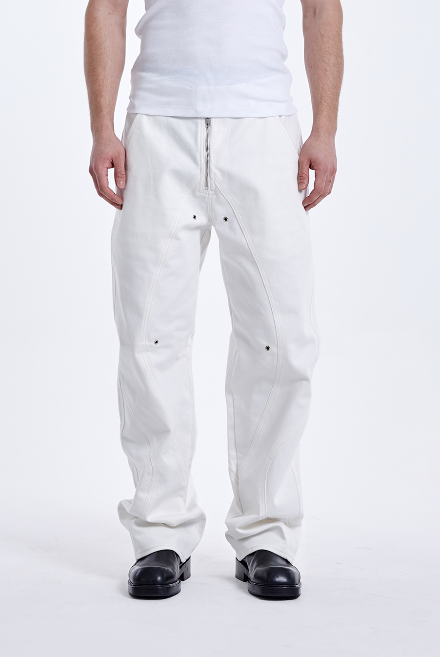 TUNNEL LINING TROUSER (DENIM) - Ivory