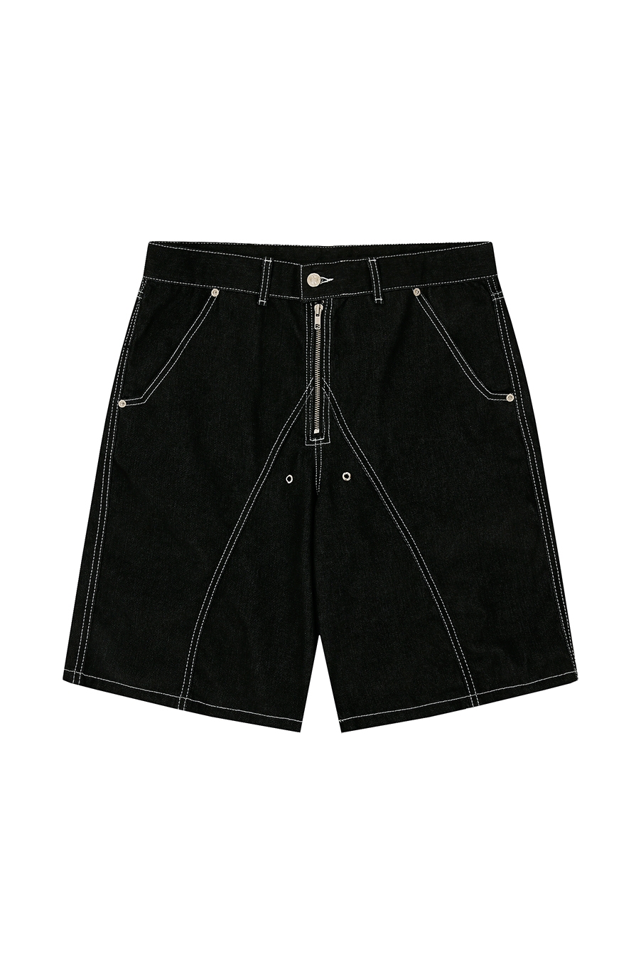 Tunnel lining short pants Denim - Black