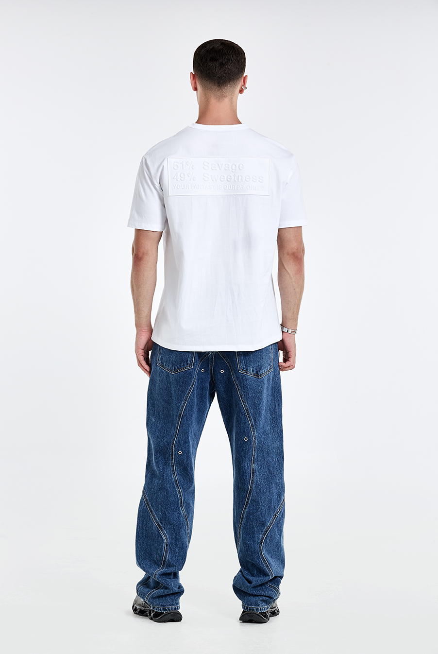 Slogan T-shirt - WHITE