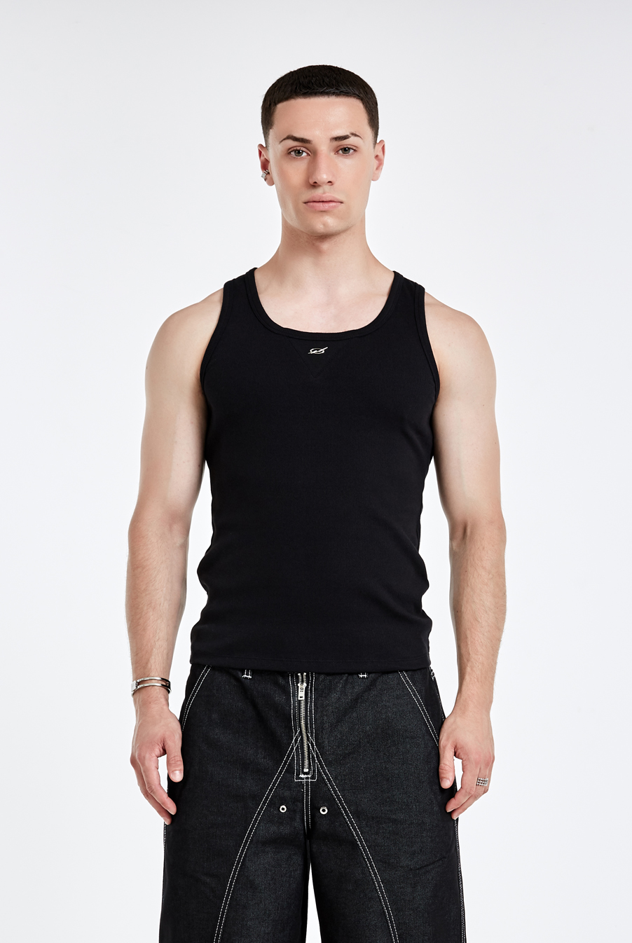 METAL LOGO Sleeveless - BLACK