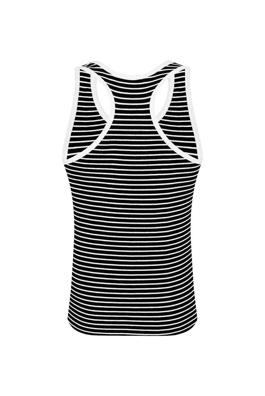 Stripe logo sleeveless - BLACK