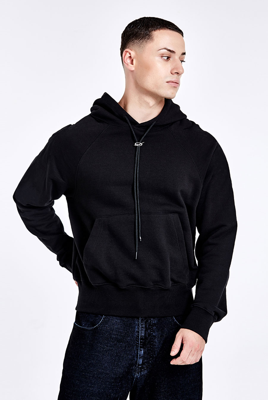 Logo stopper hoodie - Black