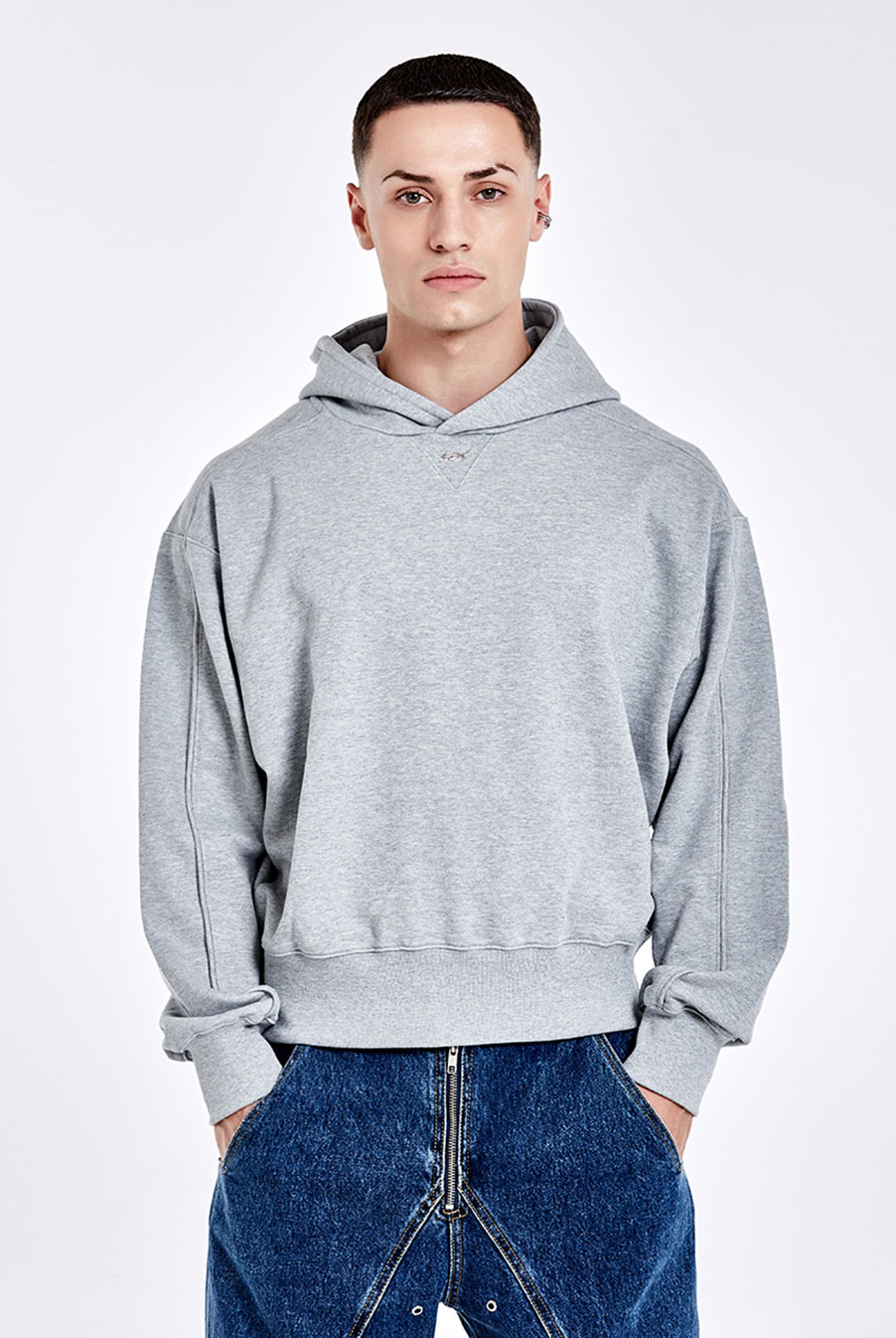 Metal logo hoodie - Grey