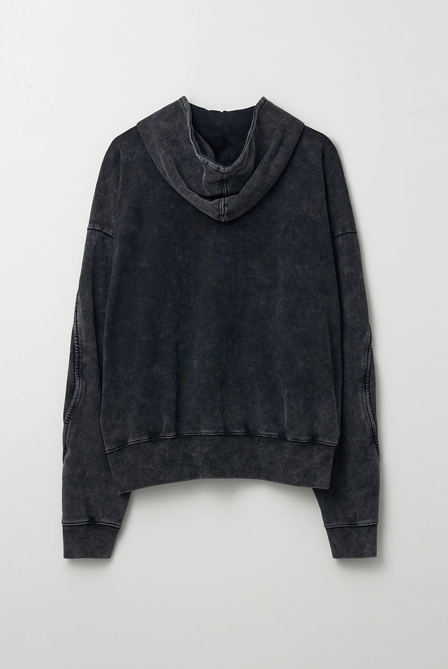 Lining logo hoodie zip-up - Washed black