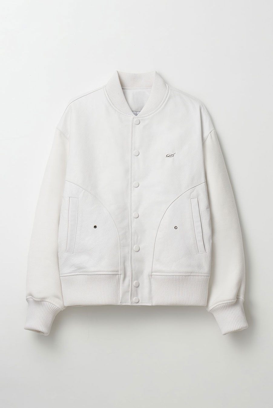 Bulky Varsity Jacket - White
