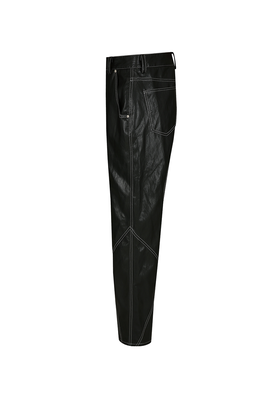 TUNNEL LINING TROUSER Leather - Black