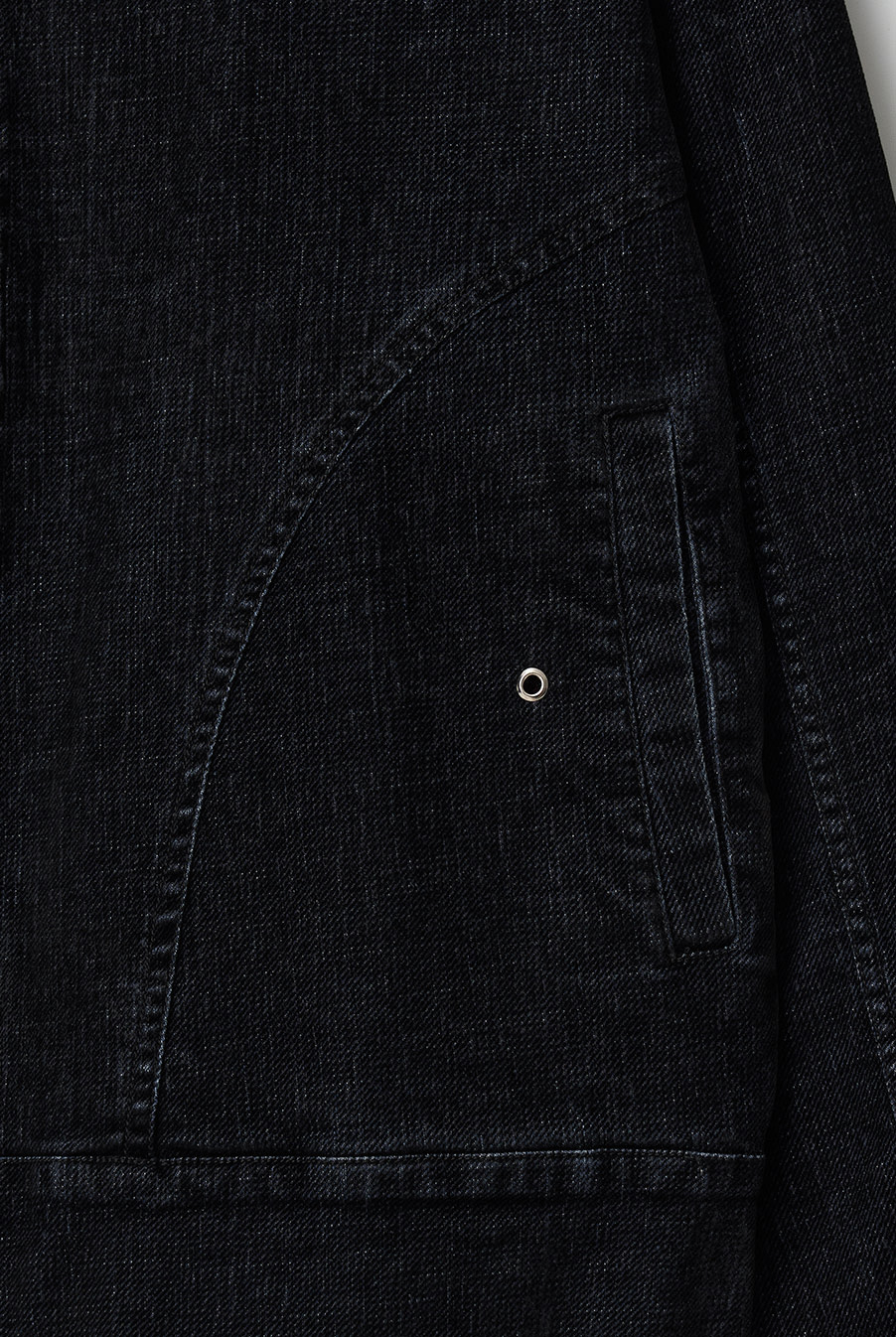 Bulky zipper denim Jacket - Velvet Black
