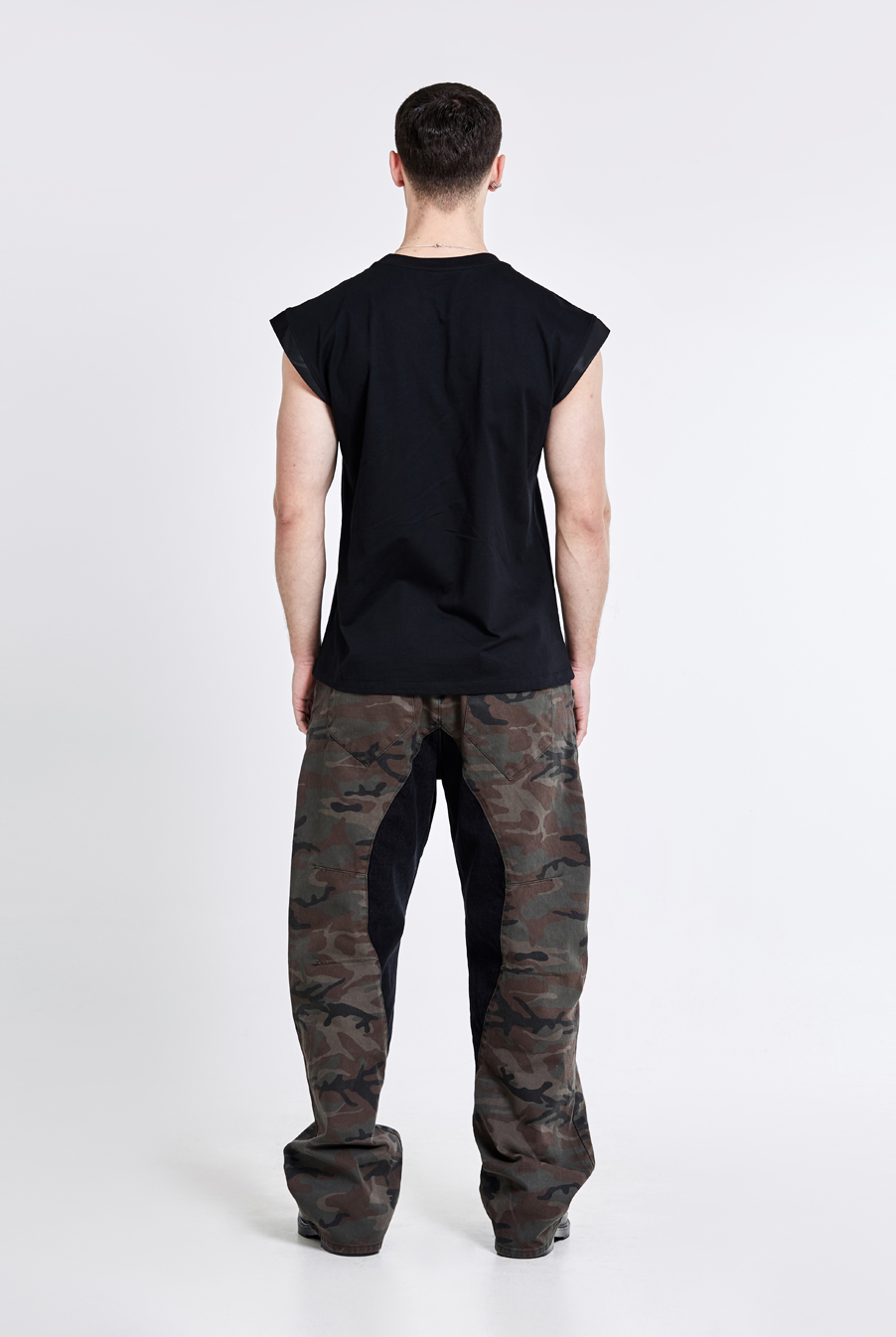 Lining cargo pants - camo black