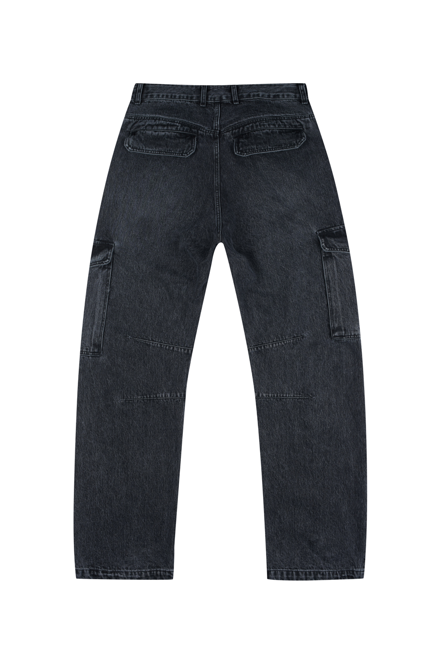 Denim cargo pants - Washed black