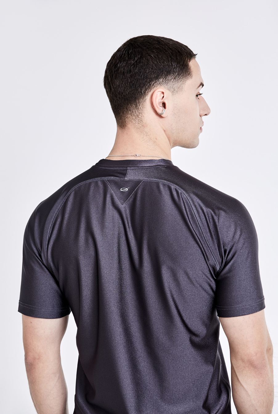 Triangle Back logo T-shirt - Charcoal