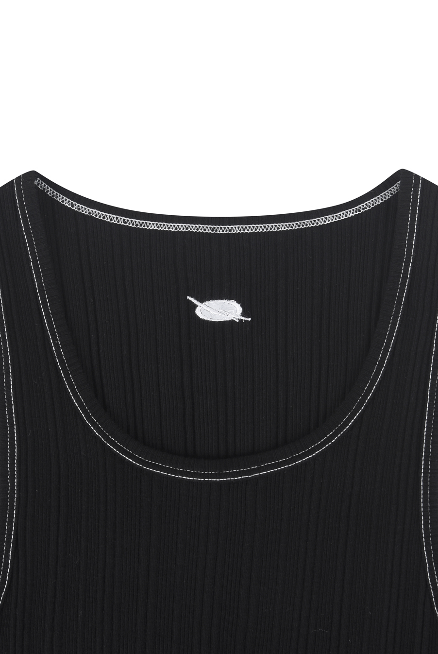 CONTRAST BACK LOGO SLEEVELESS - Black