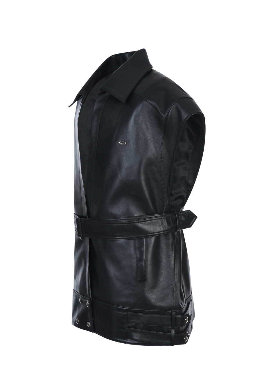 Leather Vest - black