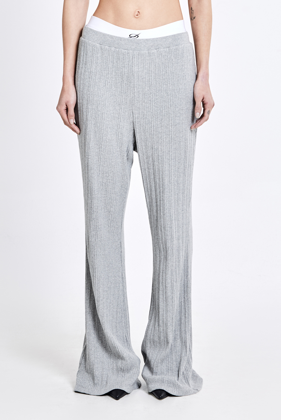 Irregular bootcut pants - Grey(woman)