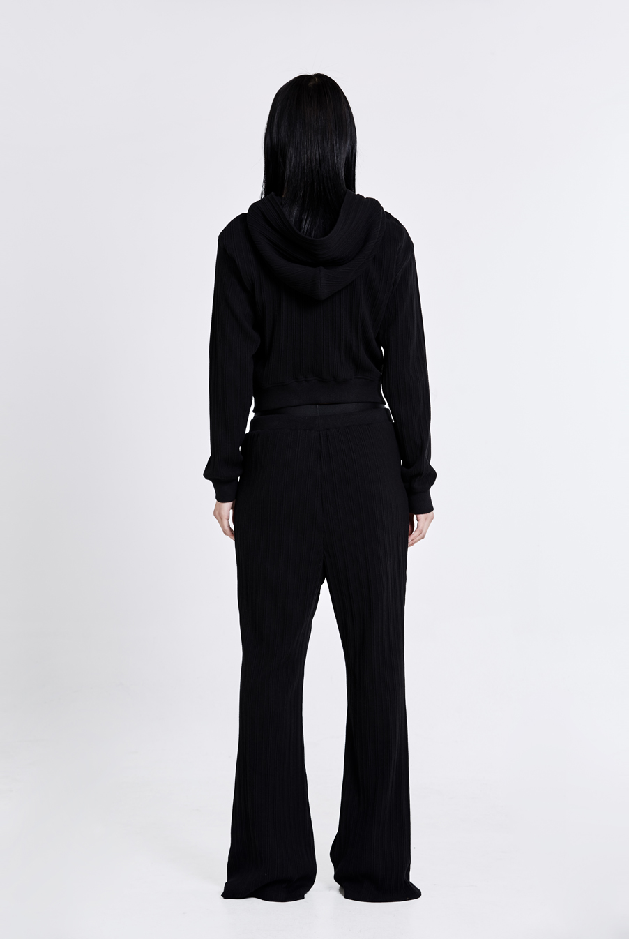 Irregular bootcut pants - Black(woman)