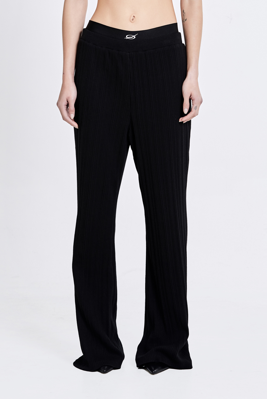 Irregular bootcut pants - Black(woman)