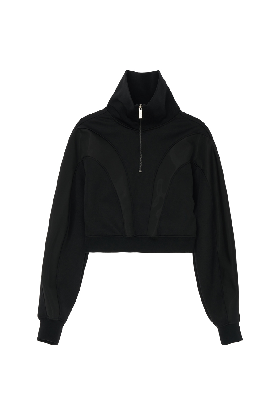 Bulky Line Half Zip-up - black(woman)